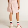 Rosa Baumwollshorts für Mädchen mit Stickerei