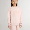 Rosa Sweatshirt für Mädchen mit rosa Schriftzug auf der Vorderseite