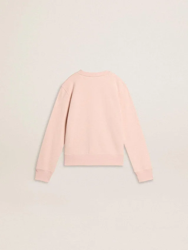 Rosa Sweatshirt für Mädchen mit rosa Schriftzug auf der Vorderseite