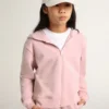 Rosa Sweatshirt mit silbernen Glitzersternen
