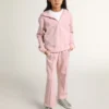 Rosa Sweatshirt mit silbernen Glitzersternen