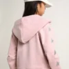 Rosa Sweatshirt mit silbernen Glitzersternen