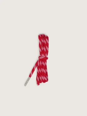 Rote Wanderschnürsenkel mit weissen Details