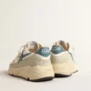 Running Sole aus Nappa mit blauem Lederstern und Wildledereinsatz