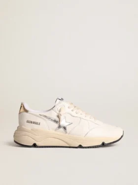 Running Sole aus Nappa mit silbernem Stern und goldener Lederlasche an der Ferse