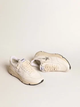 Running Sole aus Nappa mit silbernem Stern und goldener Lederlasche an der Ferse