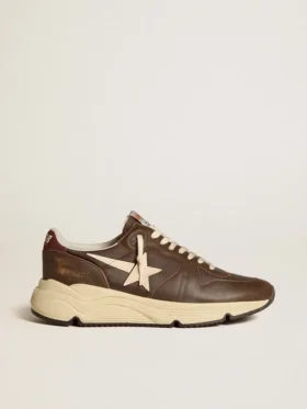 «Running Sole» aus Nylon und Leder mit TPU-Stern und Fersenlasche aus Nubukleder