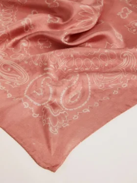 Schal in Altrosa mit Paisley-Print