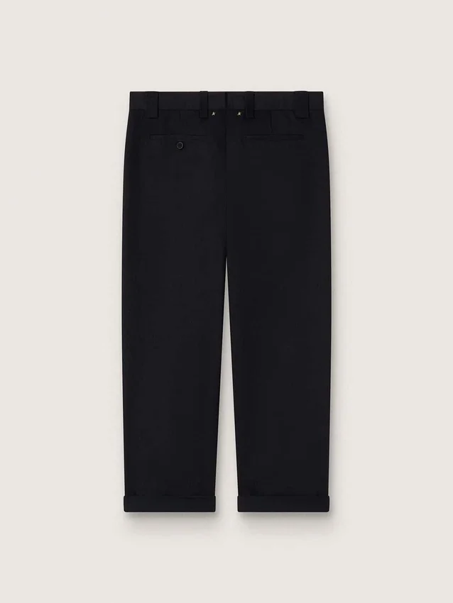 Schwarze Baumwoll-Chinos für Herren