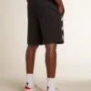 Schwarze Bermuda-Shorts für Herren mit weissen Sternen