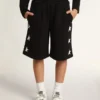 Schwarze Bermudashorts für Jungen mit weissen Sternen