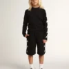 Schwarze Bermudashorts für Jungen mit weissen Sternen
