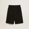Schwarze Bermudashorts für Jungen mit weissen Sternen