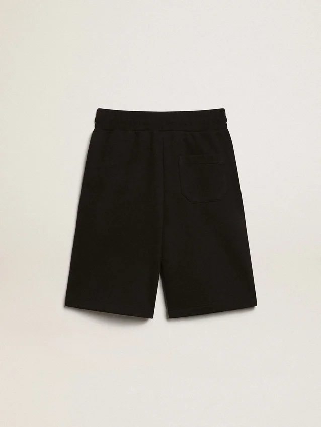 Schwarze Bermudashorts für Jungen mit weissen Sternen