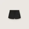 Schwarze doppellagige Sportshorts für Damen