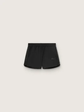 Schwarze doppellagige Sportshorts für Damen