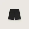 Schwarze doppellagige Sportshorts für Herren