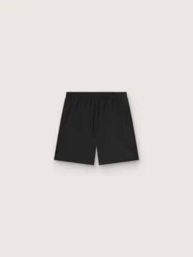 Schwarze doppellagige Sportshorts für Herren