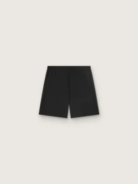 Schwarze doppellagige Sportshorts für Herren