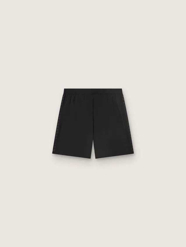Schwarze doppellagige Sportshorts für Herren