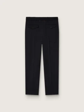 Schwarze Herrenhose aus Wollgabardine