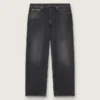 Schwarze Herrenjeans im Stonewashed-Look
