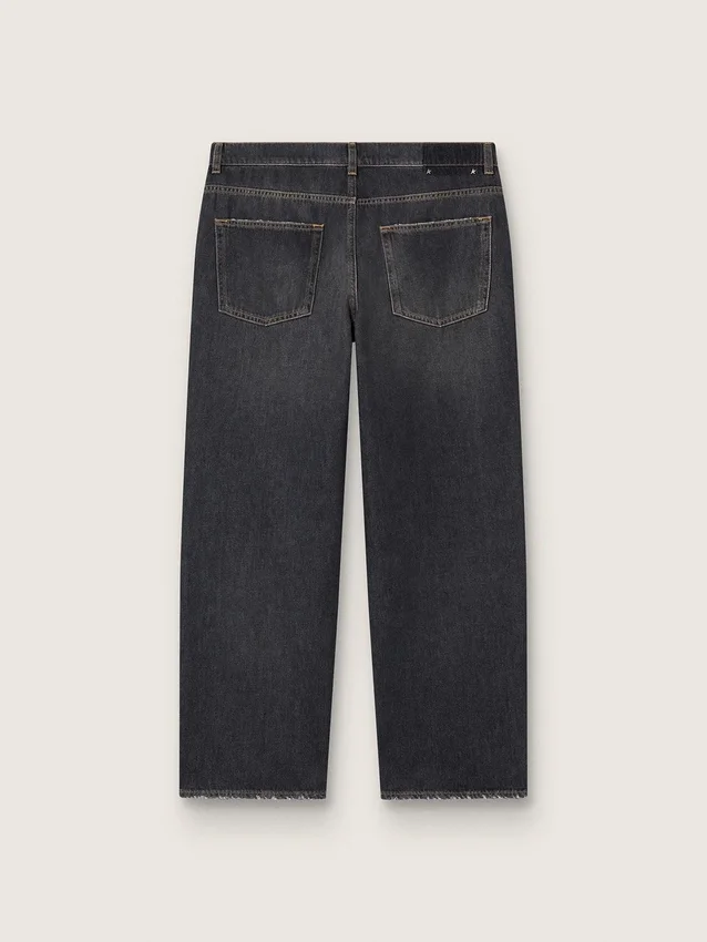 Schwarze Herrenjeans im Stonewashed-Look
