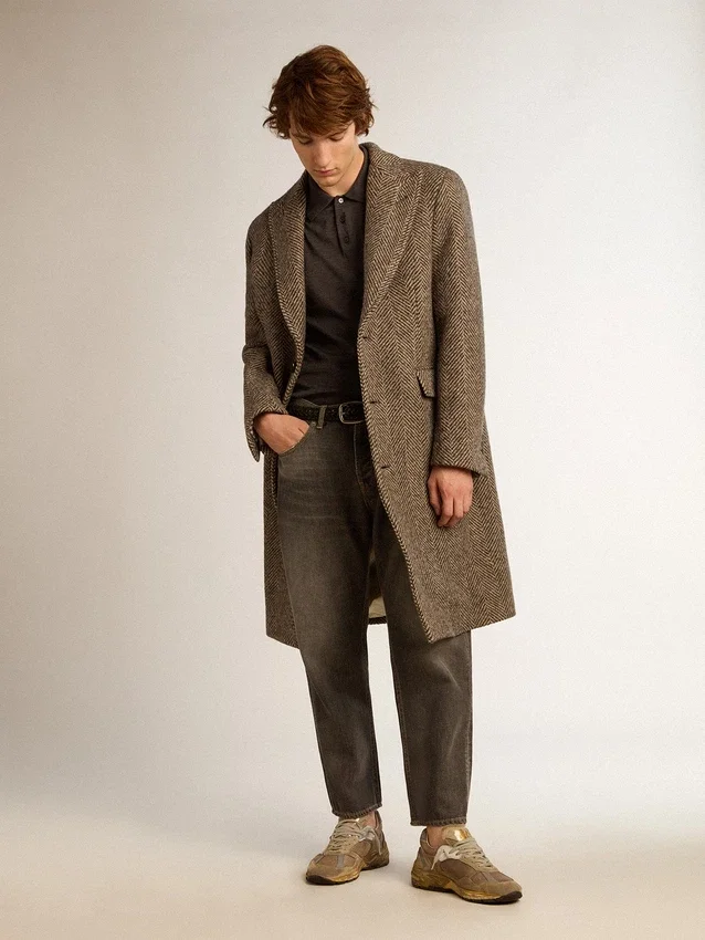 Schwarze Herrenjeans im Stonewashed-Look