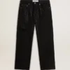 Schwarze Herrenjeans mit lockerer Passform und durchgehendem Kristall-Verlaufseffekt