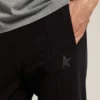 Schwarze Jogginghose für Herren mit Stern auf der Vorderseite
