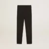 Schwarze Leggings für Mädchen mit weissen Sternen an den Seiten