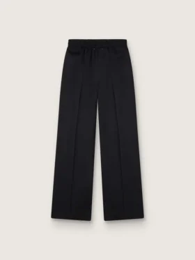 Schwarze, leichte Jogginghose aus Wolle für Damen