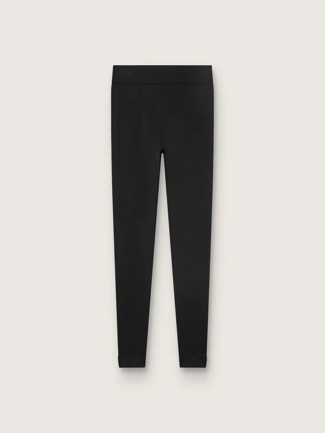 Schwarze Sportleggings für Damen mit hoher Taille