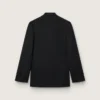 Schwarzer Herren-Blazer mit Zweireiher-Schluss und Knopfleiste