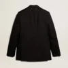 Schwarzer Herren-Blazer mit Zweireiher-Schluss und Knopfleiste