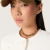Schwarzes Choker-Band mit Nieten