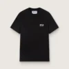 Schwarzes Herren-Hemd mit kontrastierendem weissem Logo und Stern