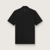 Schwarzes Herren-Sport-Polohemd mit Reissverschluss