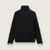 Schwarzes Herren-Sweatshirt mit Reissverschluss und weissen Sternen