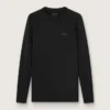 Schwarzes Langarm-Sportshirt für Herren