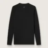 Schwarzes Langarm-Sportshirt für Herren