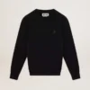 Schwarzes Sweatshirt aus der Archibald Star Collection mit Ton-in-Ton-Stern auf der Vorderseite
