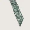 Set aus zwei Twill-Bändern mit grünem Paisley-Muster