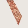 Set aus zwei Twill-Bändern mit orangefarbenem Paisley-Muster
