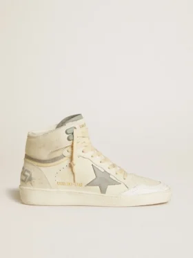 Sky-Star für Damen aus Leder mit hellblauem Lederstern und weisser Fersenlasche