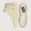 Slide in Beige mit rosa Metallic-Lederstern und Glitzer