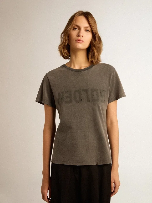 Slim-Fit-Hemd im Used-Look in Anthrazitgrau