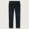 Slim-Fit-Herrenjeans aus dunklem Indigo-Stretch-Denim