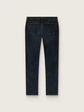 Slim-Fit-Herrenjeans aus dunklem Indigo-Stretch-Denim