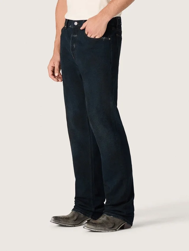 Slim-Fit-Herrenjeans aus dunklem Indigo-Stretch-Denim